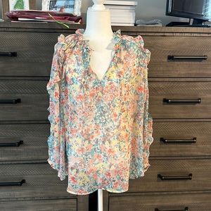 Terra & sky floral top
